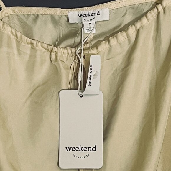 NWT Weekend Los Angeles Cropped Yellow Camisole Small - Picture 3 of 5